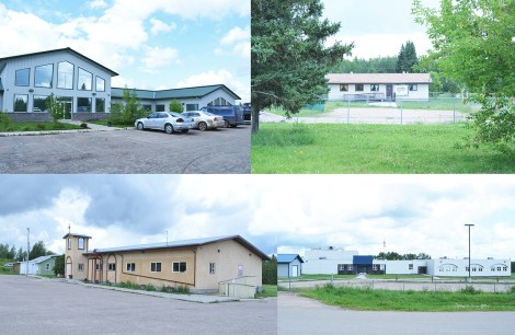 Clockwise from top left: Elizabeth Administration Building, Aboriginal Head Start Building, Elizabeth Catholic Church, and Elizabeth School