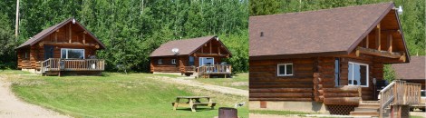 Log cabins at Kikino Resort
