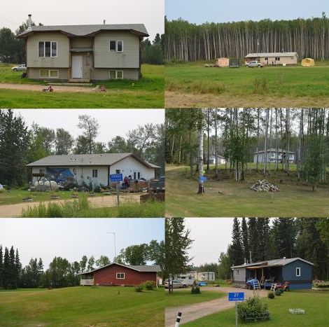 Typical housing at Gift Lake Settlement 