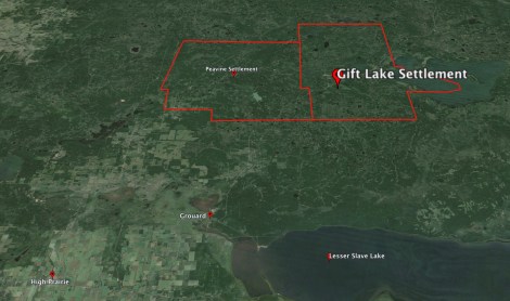 Map of Gift Lake Settlement 