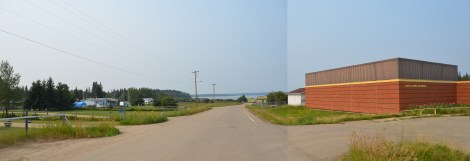 Relationship between lake and community (former school on right)