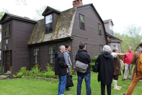 David at the de Gannes-Cosby residence in Annapolis Royal, built in 1708.
