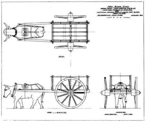Drawing of the Red River Cart (Image Source)